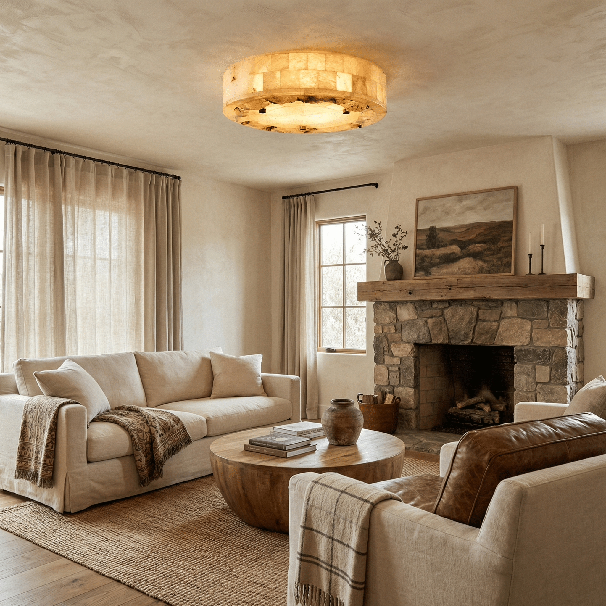 Luriel Alabaster Ceiling Light - Vakkerlight