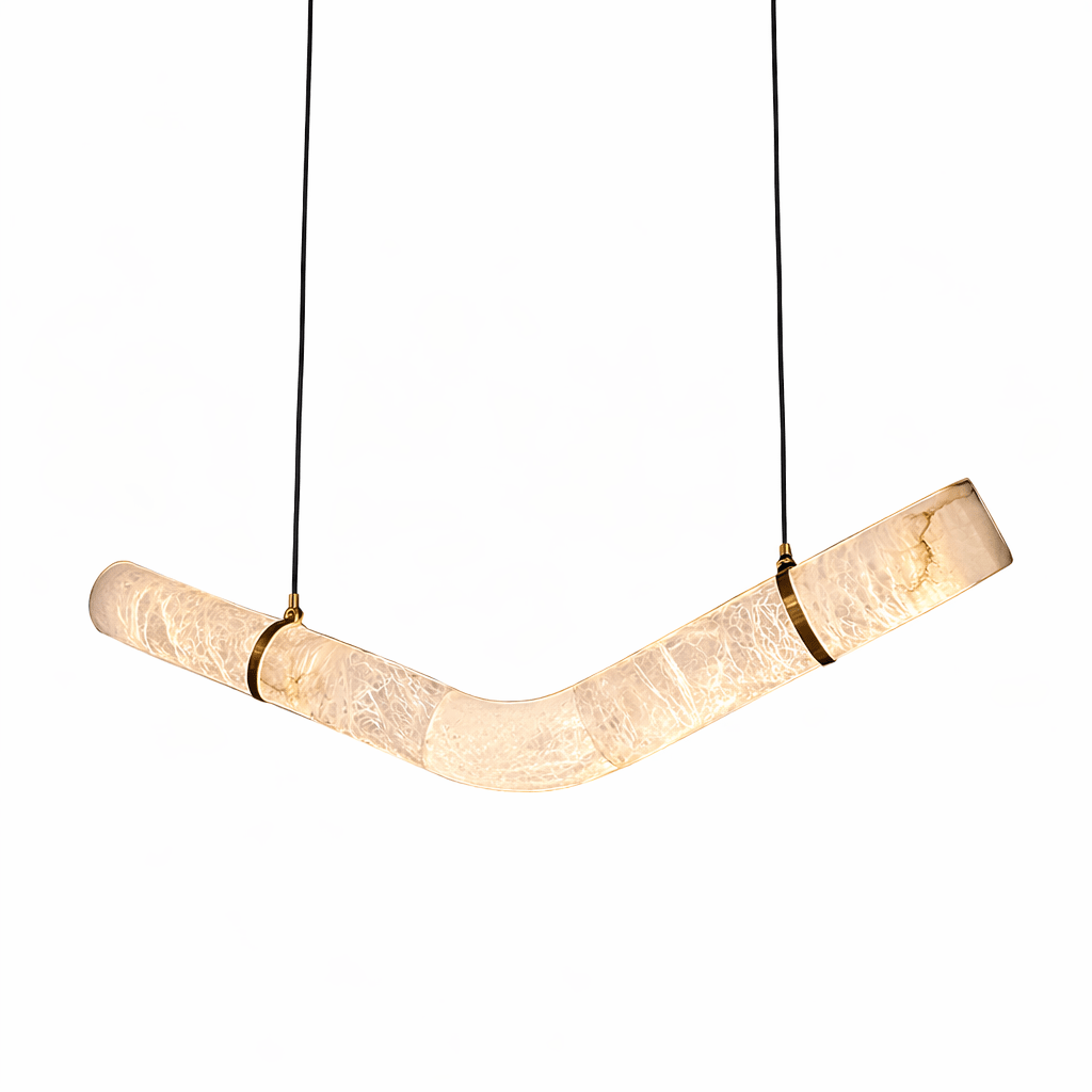 Streamlined Alabaster Pendant Lamp by Manor Lights