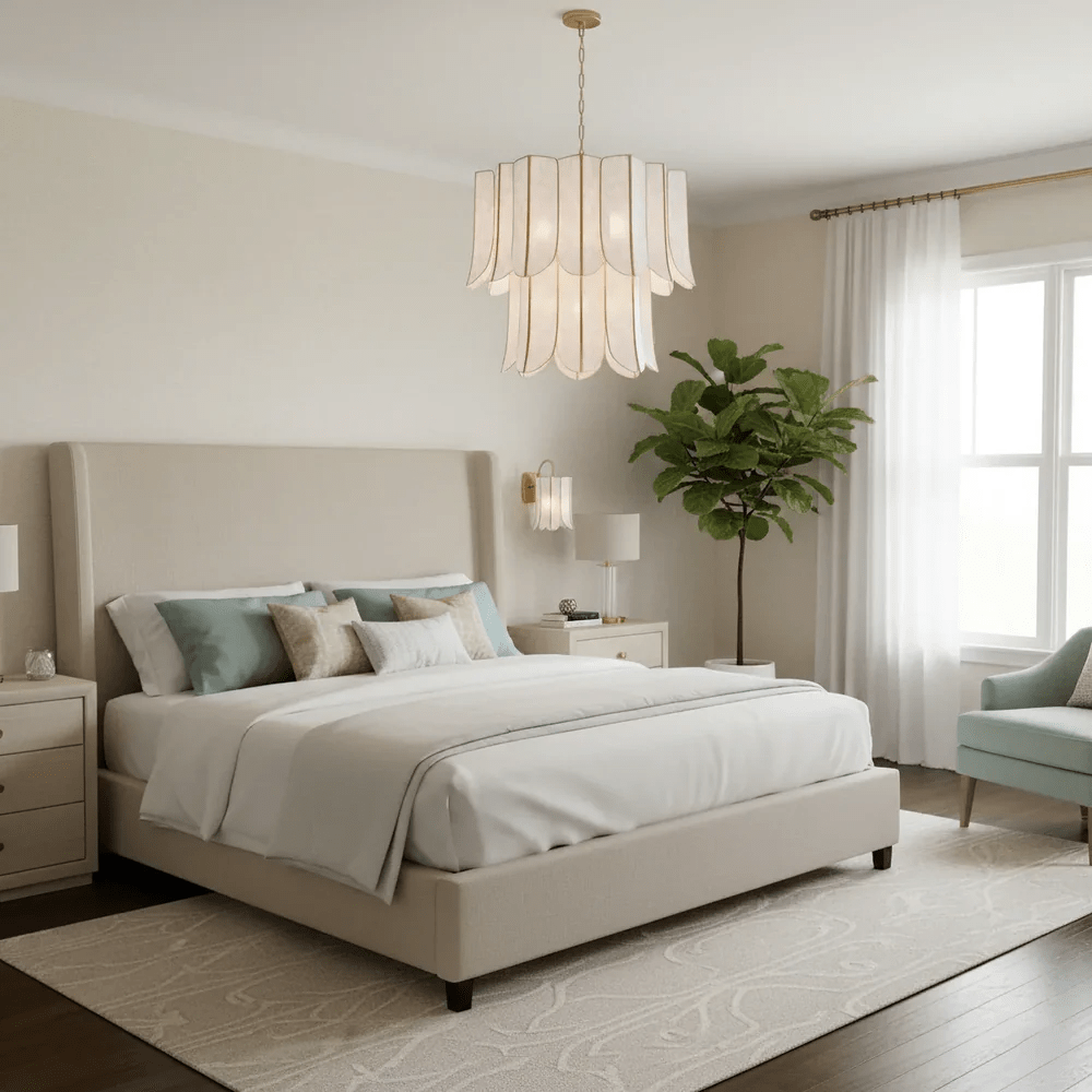 Cascara Shell Chandelier by Manor Lights