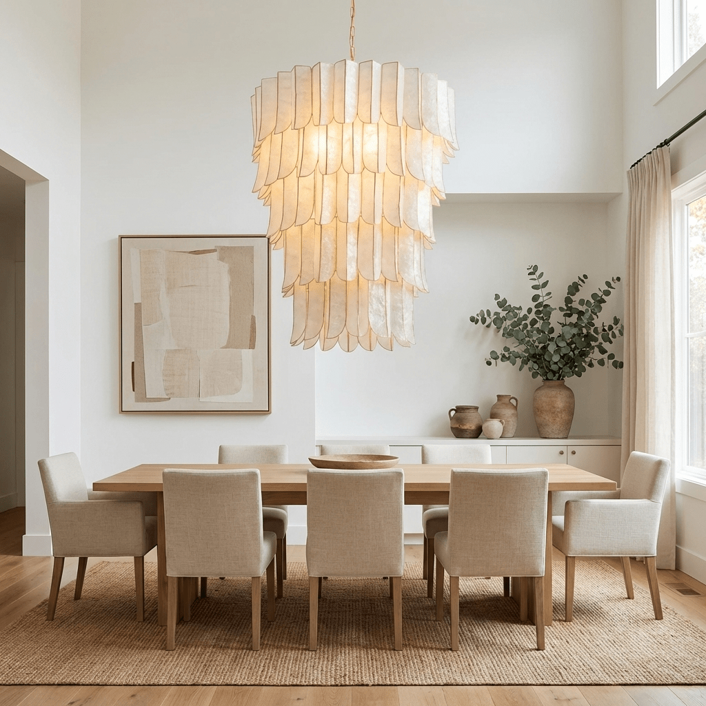 Cascara Shell Chandelier by Manor Lights
