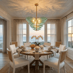 Verdant Petal Murano Glass Chandelier by Manor Lights