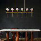 Boule De Cristal Double Linear Chandelier 60"