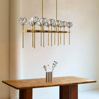 Boule De Cristal Double Linear Chandelier 60"