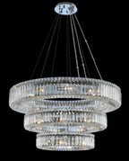 (18+26+36) Inch Round Crystal Chandelier Three Tiers Modern Chandelier for Living Room-现代灯-Manorlights
