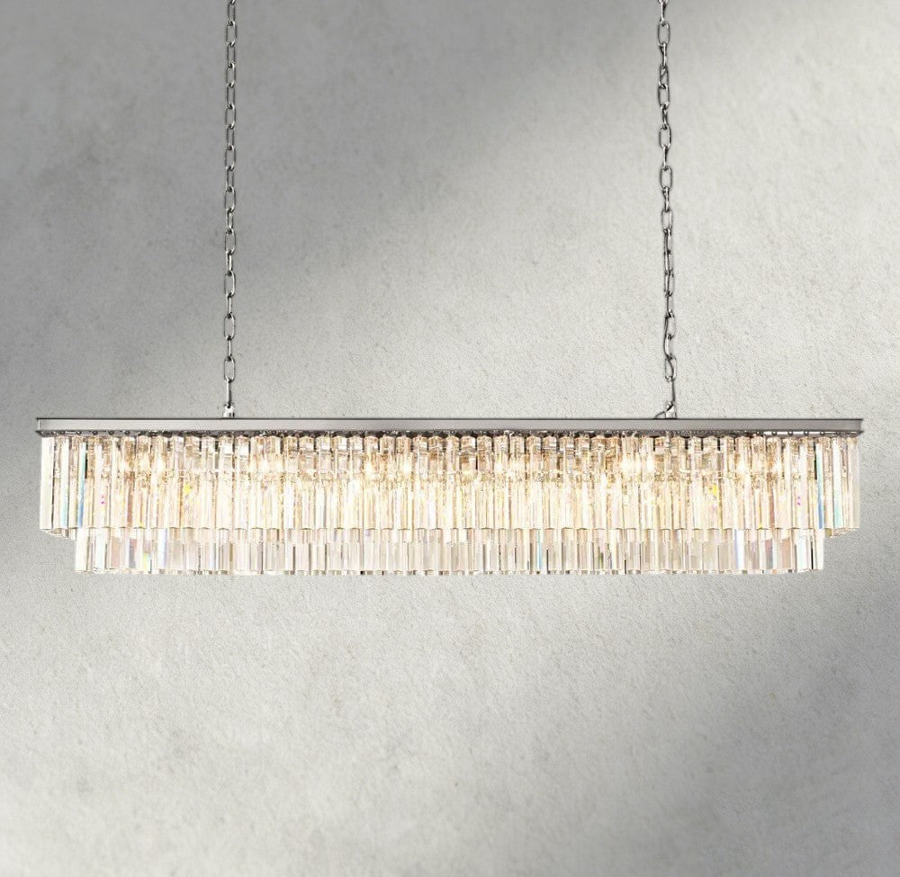 1920S Odeon Rectangular Chandelier 40", 49", 59"-chandelier-Manorlights