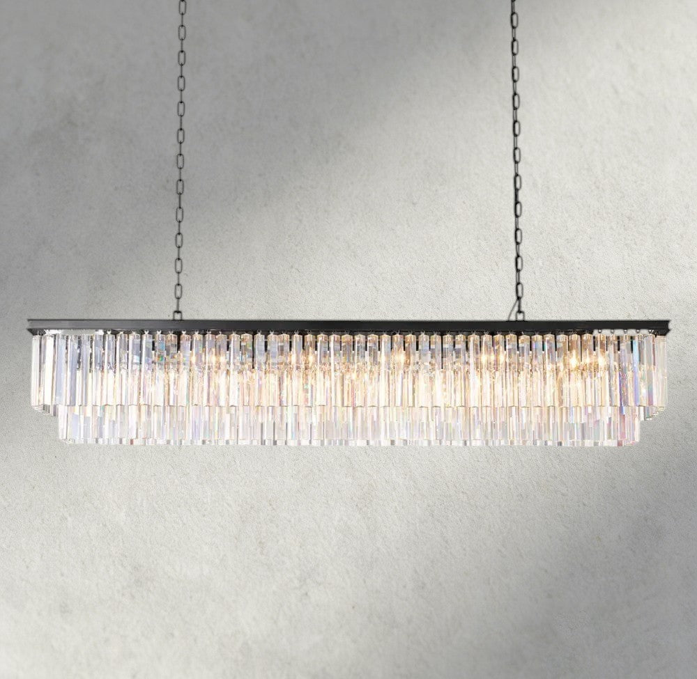 1920S Odeon Rectangular Chandelier 40", 49", 59"-chandelier-Manorlights