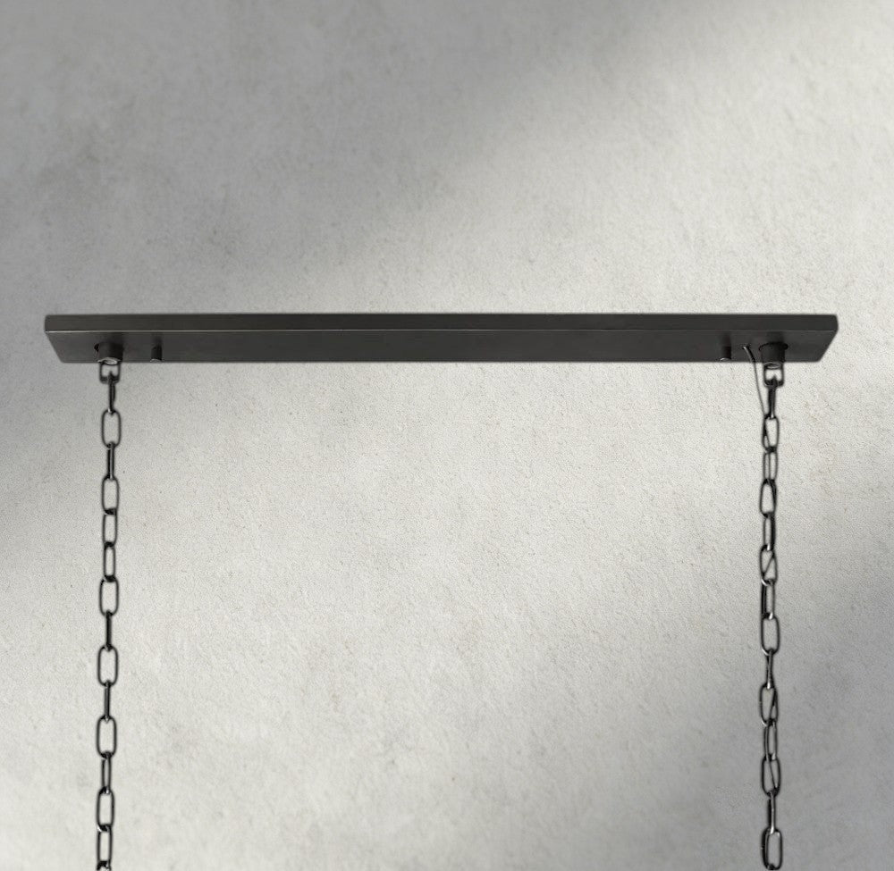 1920S Odeon Rectangular Chandelier 40", 49", 59"-chandelier-Manorlights