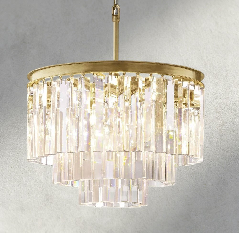 1920s Odeon Round Chandelier 20", 32", 44"-chandelier-Manorlights