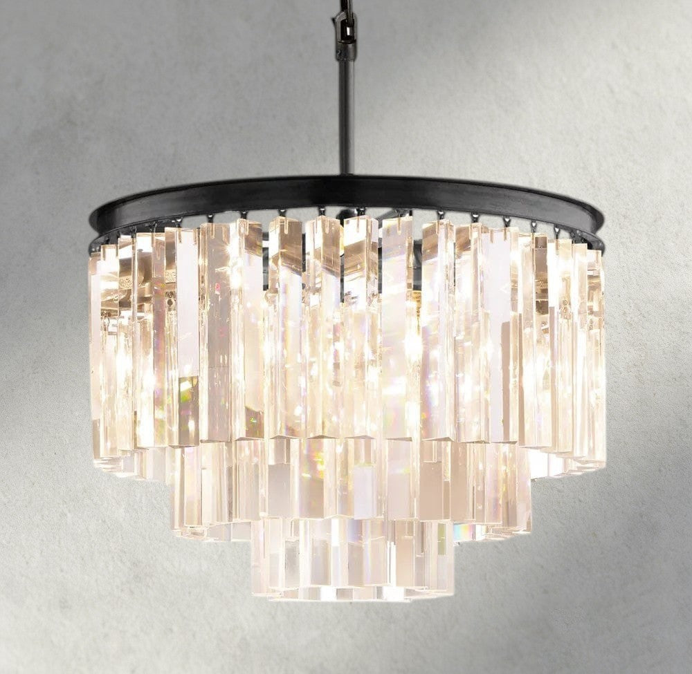 1920s Odeon Round Chandelier 20", 32", 44"-chandelier-Manorlights