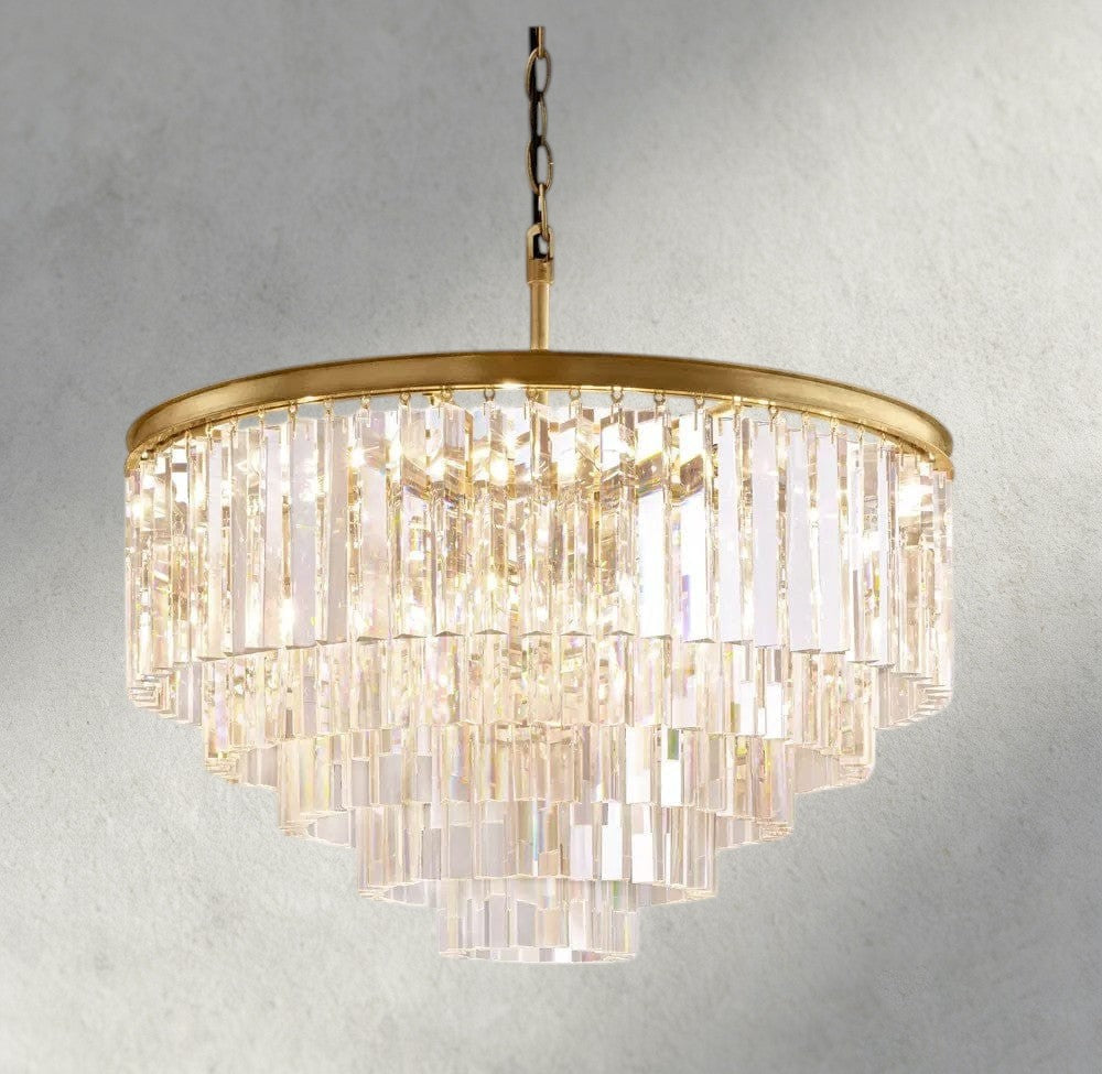 1920s Odeon Round Chandelier 20", 32", 44"-chandelier-Manorlights