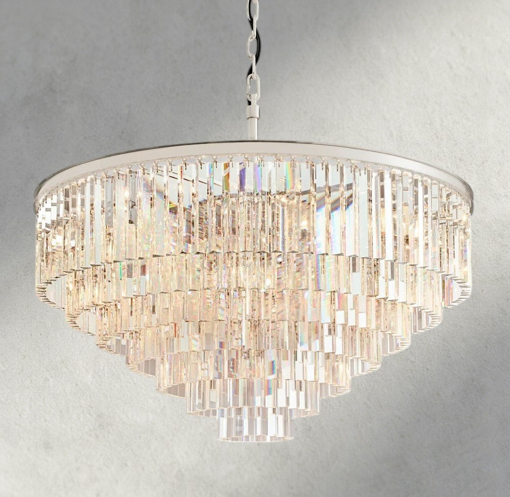 1920s Odeon Round Chandelier 20", 32", 44"-chandelier-Manorlights