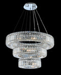 (12+18+26) Inch Round Crystal Chandelier Three Tiers Suspended Modern Chandelier-现代灯-Manorlights