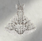 19th C. Rococo Iron & Crystal Round Chandelier 18", 28", 33", 40", 60", 101"-chandelier-Manorlights