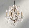 19th C. Rococo Iron & Crystal Round Chandelier 18", 28", 33", 40", 60", 101"-chandelier-Manorlights
