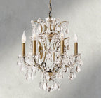 19th C. Rococo Iron & Crystal Round Chandelier 18", 28", 33", 40", 60", 101"-chandelier-Manorlights