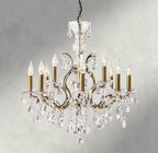 19th C. Rococo Iron & Crystal Round Chandelier 18", 28", 33", 40", 60", 101"-chandelier-Manorlights