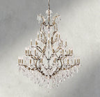 19th C. Rococo Iron & Crystal Round Chandelier 18", 28", 33", 40", 60", 101"-chandelier-Manorlights