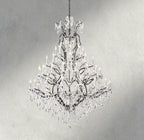 19th C. Rococo Iron & Crystal Round Chandelier 18", 28", 33", 40", 60", 101"-chandelier-Manorlights