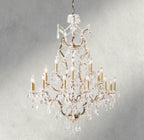 19th C. Rococo Iron & Crystal Round Chandelier 18", 28", 33", 40", 60", 101"-chandelier-Manorlights