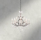 19th C. Rococo Iron & Crystal Round Chandelier 18", 28", 33", 40", 60", 101"-chandelier-Manorlights