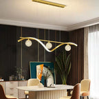 Modern Dining Room Chandelier Concise Style Glass Ball Starlight Ceiling Lamp Luxury Bar Counter Light-Manorlights