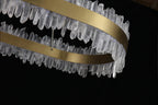 Double Round Rings Quartz Crystal Chandelier Hanging Modern Chandelier for Living Room-现代灯-Manorlights