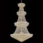 54X96 Inch 48 Lights French Empire Chrome K9 Crystal Chandelier for High Ceilings-大吊灯-Manorlights