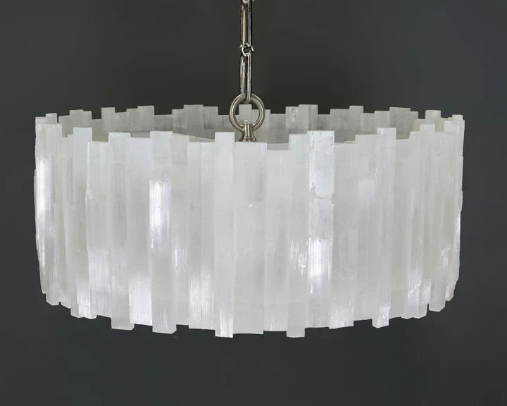 Claire 1 Tier Round Selenite Chandelier by Manor Lights