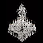 59X85 Inch Tall Chandelier for High Ceiling Foyers 48 Lights Chrome Elegant Crystal Lighting-大吊灯-Manorlights