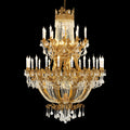 51X67 Inch 42 Lights Big French Empire Brass and Crystal Chandelier for Foyer-大吊灯-Manorlights
