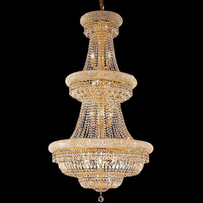 30X56 Inch 37 Lights French Basket K9 Crystal Chandelier Lighting-大吊灯-Manorlights