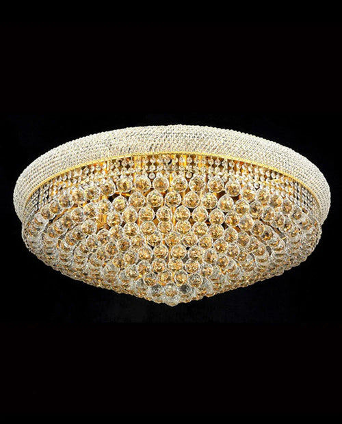36'' Round Crystal Ceiling Light Empire Flush Mounted Crystal Chandelier-吸顶灯-Manorlights