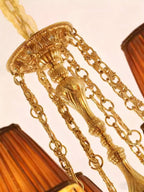 30X30 Inch 6 Lights Baroque Style Antique Copper Chandelier-铜灯-Manorlights