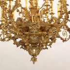 41X43 Inch 24 Lights Baroque Style Antique French Copper Chandelier-铜灯-Manorlights