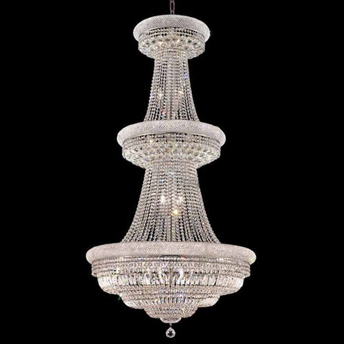 36X69 Inch 32 Lights French Basket K9 Crystal Chandelier Lighting-大吊灯-Manorlights