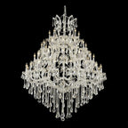 47X58 Inch Big Living Room Chandelier 49 Lights Candle Style Tiered Crystal Chandelier-大吊灯-Manorlights