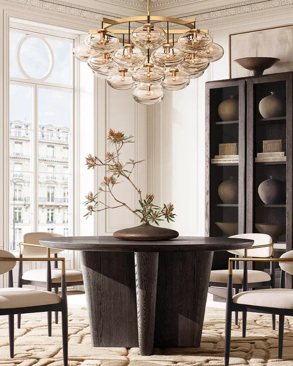 Coraline Clear Glass Round Chandelier 36"