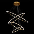 (16+24+31.5+40) Inch 4 Rings Quartz Crystal Chandelier Modern Suspended Hanging Light-现代灯-Manorlights