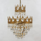 9 Inch Mini Kitchen Island Pendant Light Empire Style Brass Crystal Pendant Lighting-铜灯-Manorlights