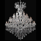 60 Lights Big Chrome Maria Theresa Chandelier 67X79 Inch Large Crystal Chandelier for High Ceiling Foyer-大吊灯-Manorlights