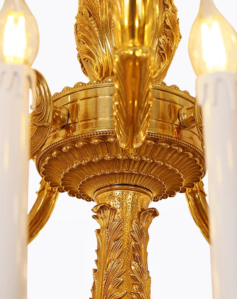 59X65 Inch 19th Century Extra Large French Brass Chandelier Antique Chandelier for Foyer-大吊灯-Manorlights