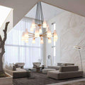 2 - Tier White Porcelain Round Chandelier - Manorlights