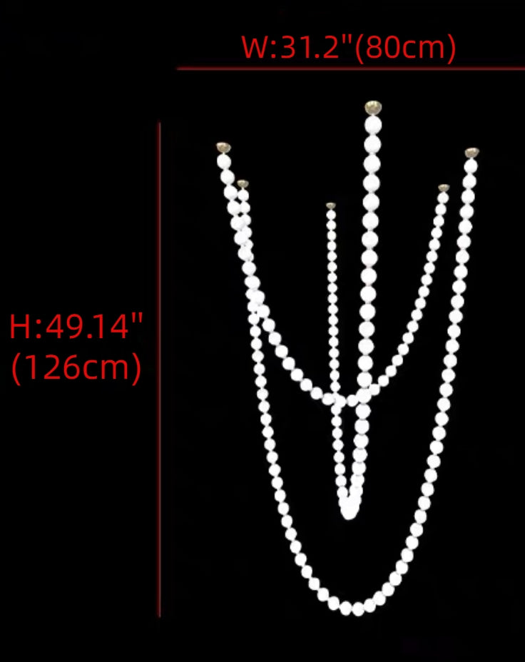 Modern Creative Pearl Necklace Chandelier-Chandeliers-Manorlights