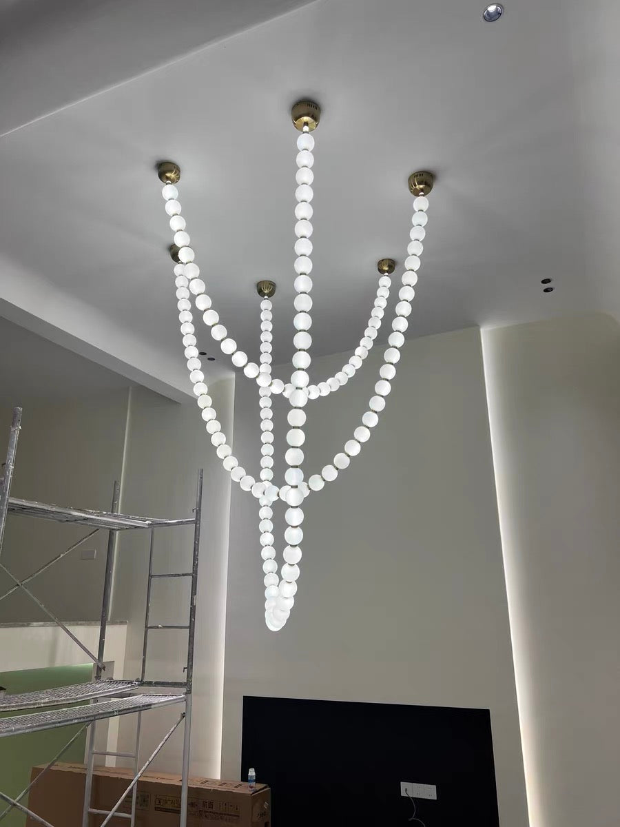Modern Creative Pearl Necklace Chandelier-Chandeliers-Manorlights