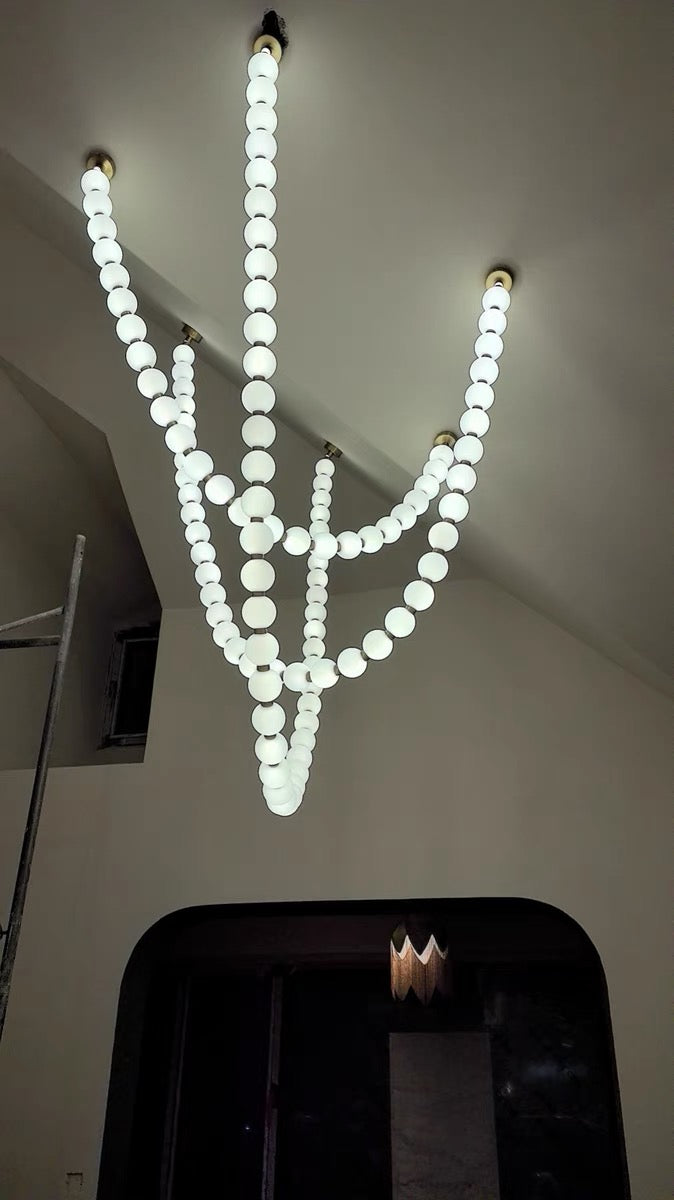 Modern Creative Pearl Necklace Chandelier-Chandeliers-Manorlights