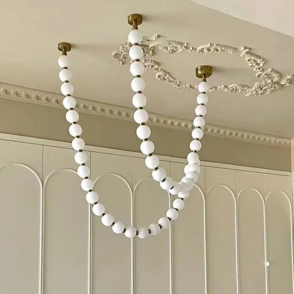 Modern Creative Pearl Necklace Chandelier-Chandeliers-Manorlights