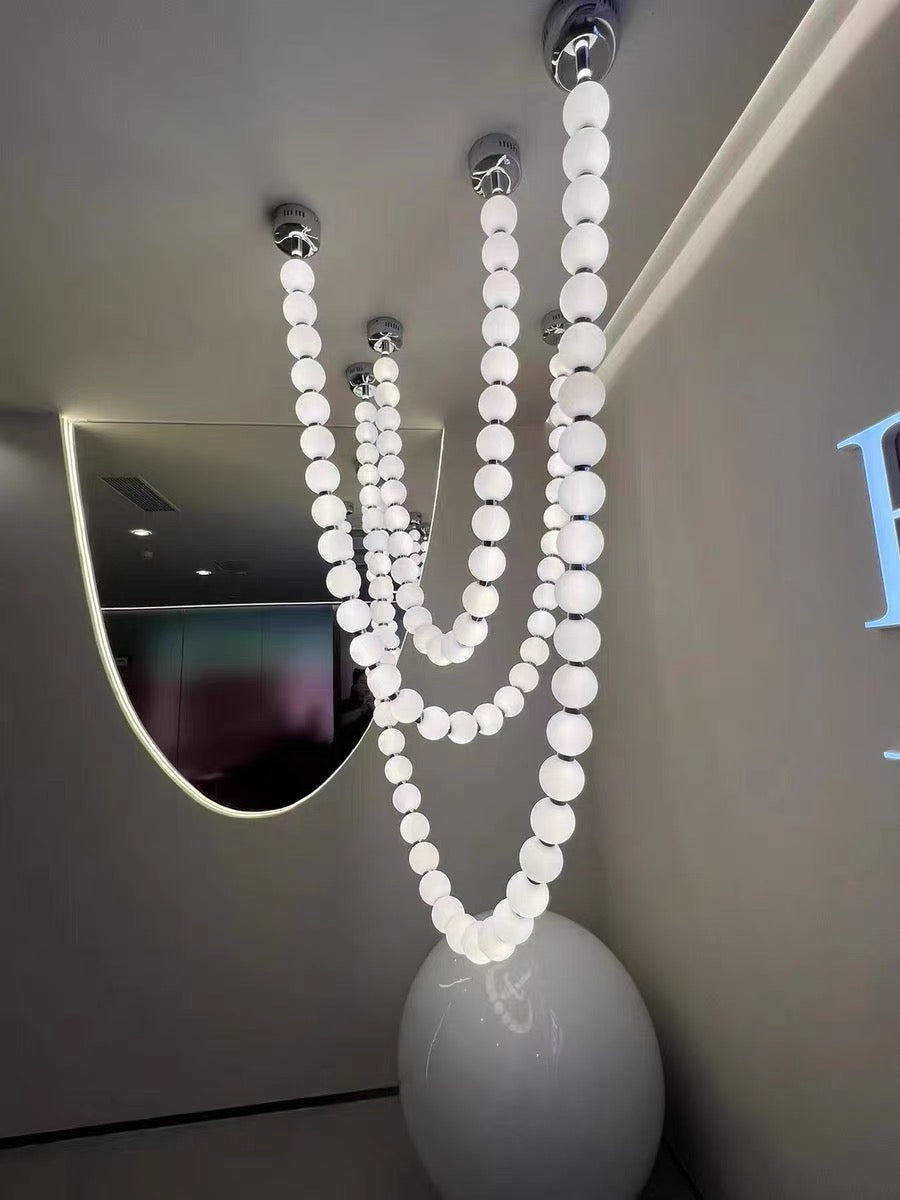 Modern Creative Pearl Necklace Chandelier-Chandeliers-Manorlights