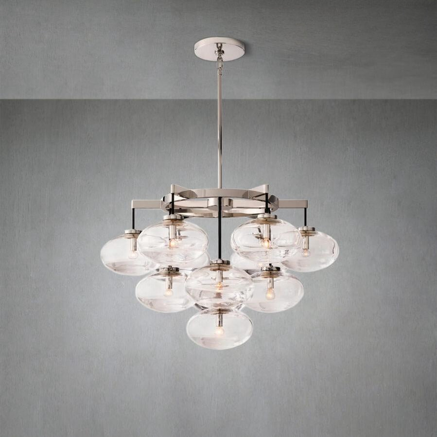Coraline Clear Glass Round Chandelier 36"