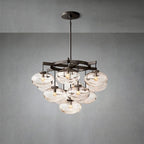 Coraline Clear Glass Round Chandelier 36"