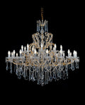 57X53 Inch Two Tiers Candle Style Crystal Chandelier 30 Lights Gold Maria Theresa Chandelier for Dining Room-大吊灯-Manorlights